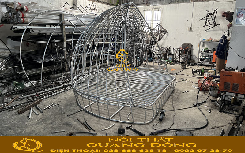 Khung thép sơn tĩnh điện với khả năng chịu lực cao