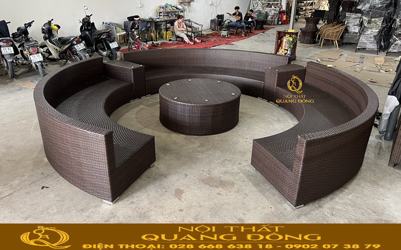 gam màu sang trọng của sofa giả mây