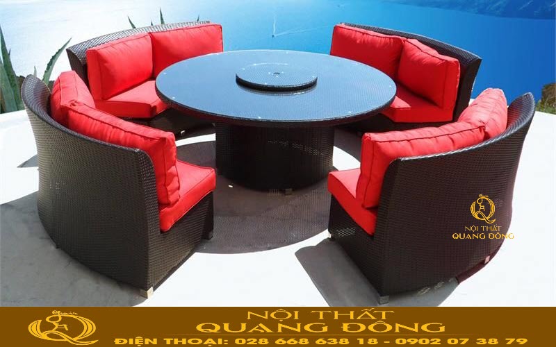 Sofa giả mây QD-630 sang trọng tiện dụng cho không gian ngoài trời