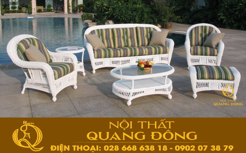 Sofa giả mây QD-637 sự kết hợp hài hoà vẻ đẹp truyền thống và tinh thần hiện đại