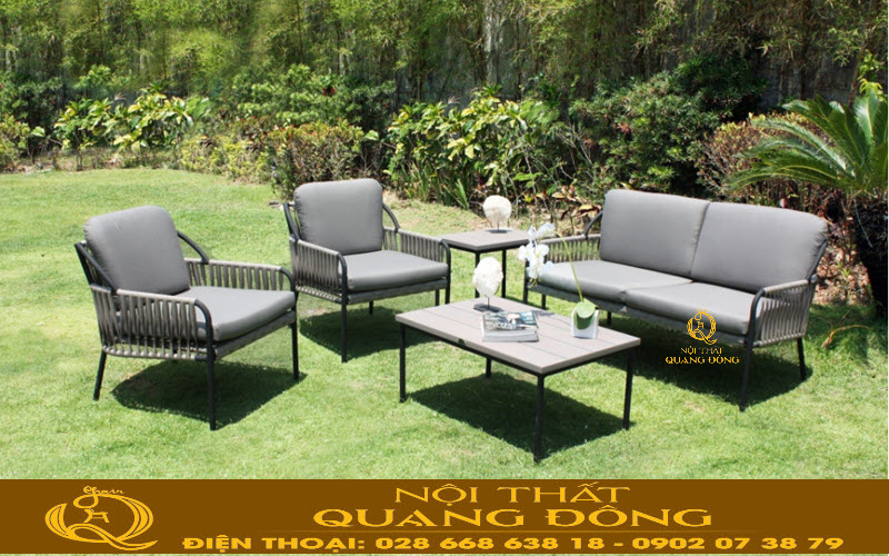 Sofa giả mây QD - 664 thiết kế thanh mảnh, tinh tế trong từng đường nét