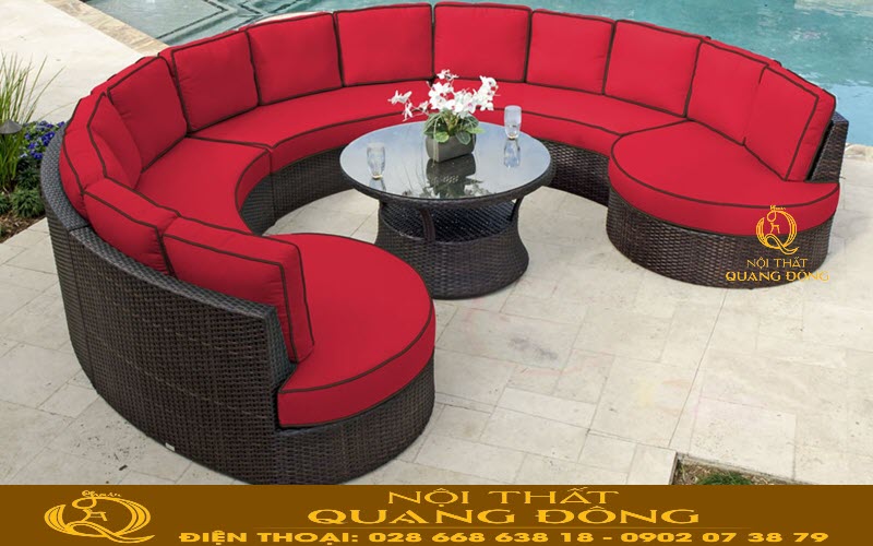 Sofa giả mây QD-668 sang trọng phù hợp với mọi không gian