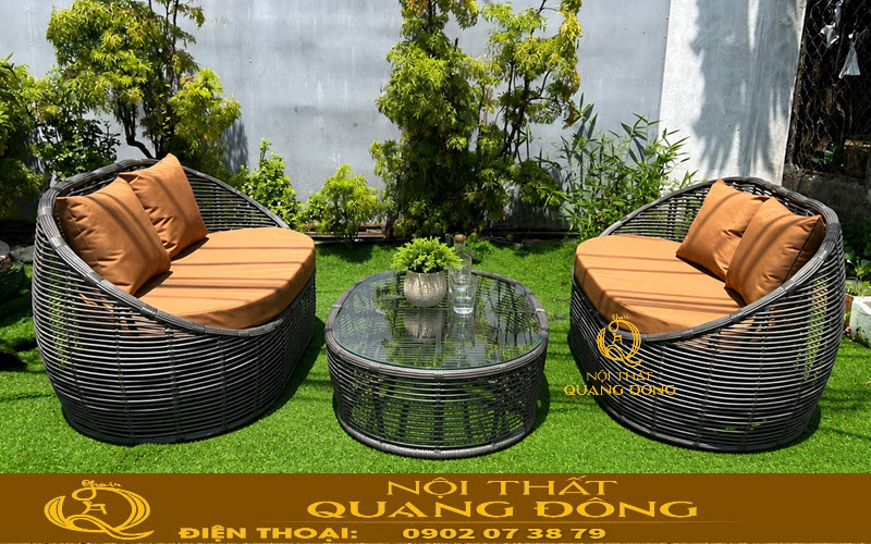 Sofa giả mây QD-757 mang phong cách hiện đại, sang trọng