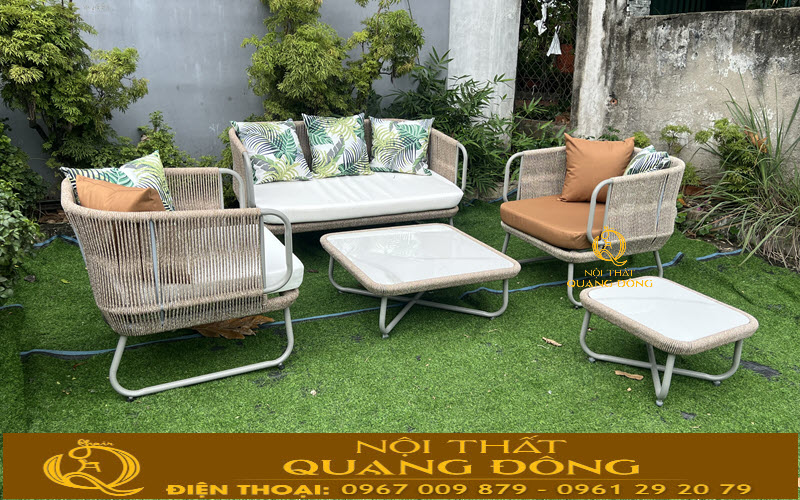 Sofa giả mây QD-759 sản xuất tại Nội Thất Quang Đông