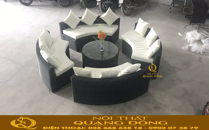 Sofa nhựa giả mây có độ bền cao theo thời gian