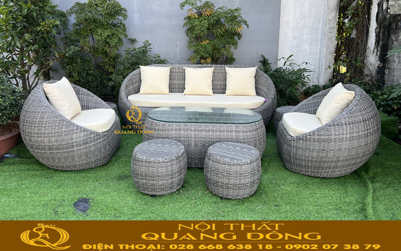 Sofa giả mây QD-672 c=mang lại cảm giác gần gũi, thư giãn