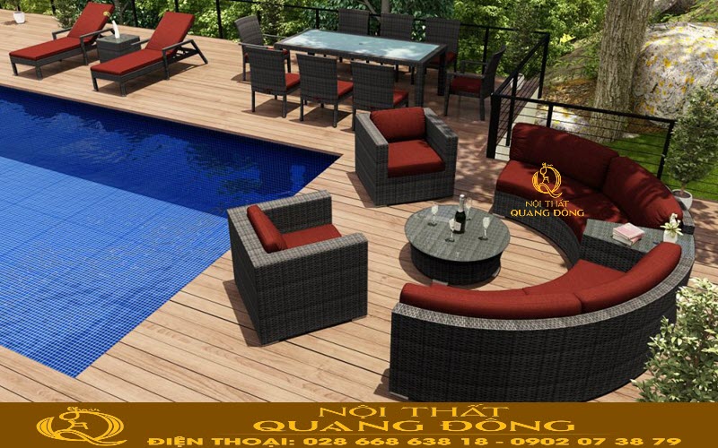 Sofa mây nhựa QD-732 mang đến vẻ đẹp tinh tế