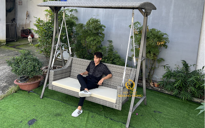 Xích đu giả mây QD - 502 phù hợp cho mọi không gian